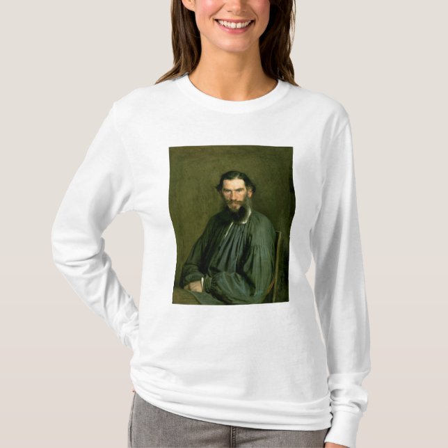 Portrait of Count Lev Nikolaevich Tolstoy  1873 T-Shirt (Front)