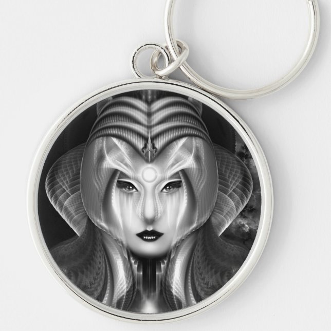 Portrait Of Cyiria Midnight Bright Key Ring (Front)