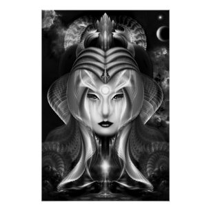 Portrait Of Cyiria Midnight Bright Perfect Poster
