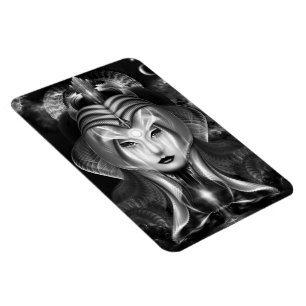 Portrait Of Cyiria Midnight Bright Photo Magnet