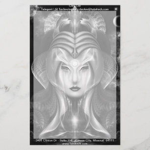 Portrait Of Cyiria Midnight Bright Stationery