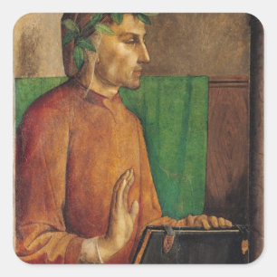 Portrait of Dante Alighieri , c.1475 Square Sticker