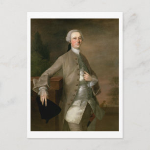 Portrait of David Garrick (1717-79), 1742 (oil on Postcard