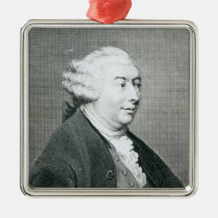 Portrait of David Hume Metal Tree Decoration