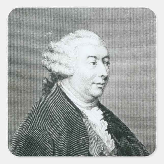 Portrait of David Hume Square Sticker (Front)