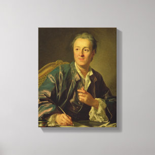 Portrait of Denis Diderot  1767 Canvas Print