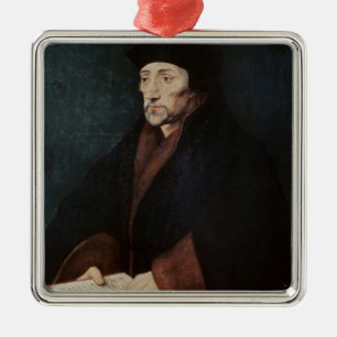 Portrait of Desiderius Erasmus  of Rotterdam Metal Tree Decoration