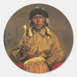 Portrait of Dieguito Roybal by Robert Henri Classic Round Sticker