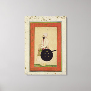 Portrait of Dilir Khan, c.1760, from the Large Cli Canvas Print