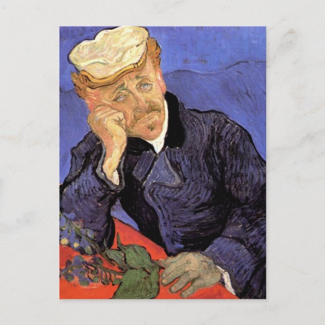 Portrait of Doctor Gachet by Vincent van Gogh Postcard (Front)
