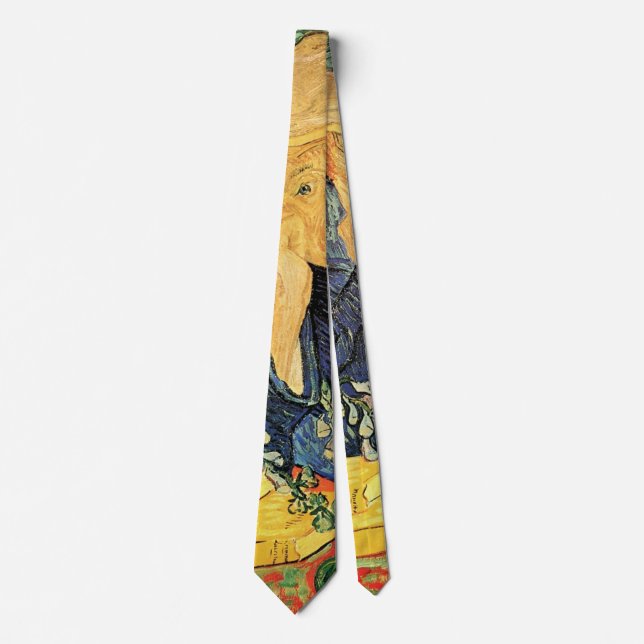 Portrait of Doctor Gachet by Vincent van Gogh Tie (Front)