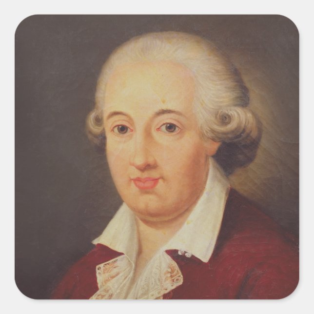 Portrait of Domenico Cimarosa Square Sticker (Front)