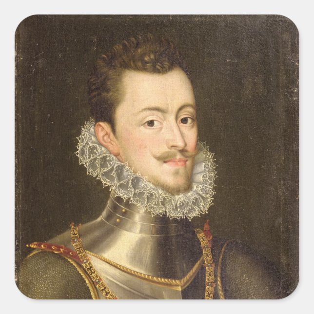 Portrait of Don John of Austria Square Sticker (Front)