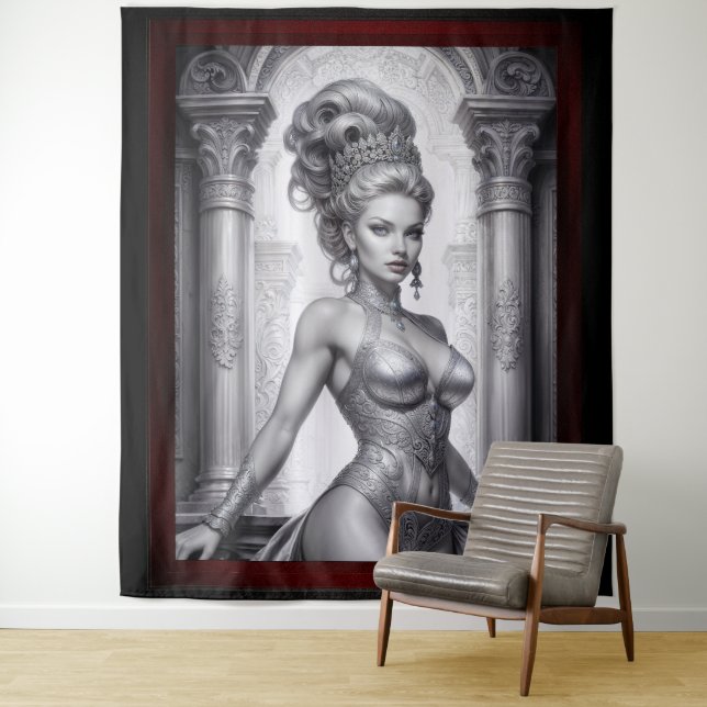 Portrait Of Drusella Arkaevis AI Art by Xzendor7 Tapestry (In Situ)