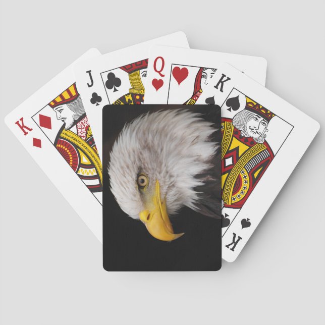 Portrait of eagle playing cards (Back)
