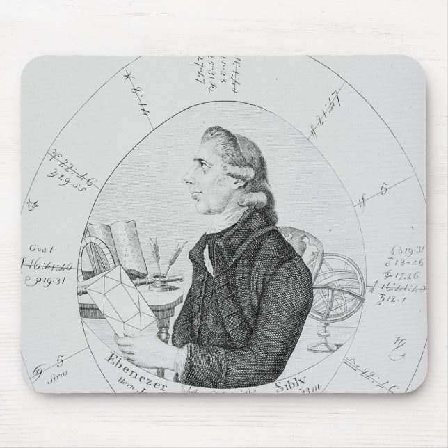 Portrait of Ebenezer Sibly surrounded Mouse Pad (Front)