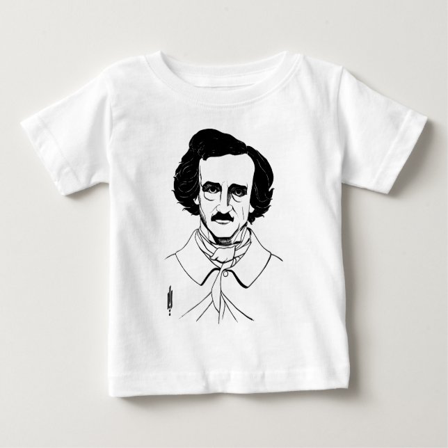 Portrait of Edgar Allan Poe Baby T-Shirt (Front)
