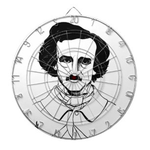 Portrait of Edgar Allan Poe Dartboard