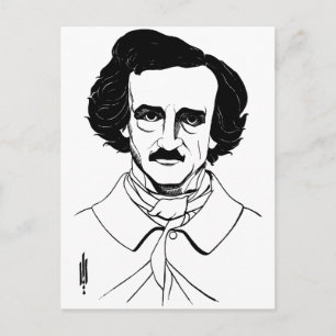 Portrait of Edgar Allan Poe Postcard