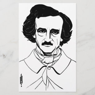 Portrait of Edgar Allan Poe Stationery