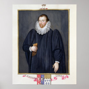Portrait of Edward Coke (1552-1634) from 'Memoirs Poster