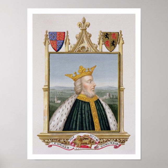 Portrait of Edward III (1312-77) King of England f Poster (Front)