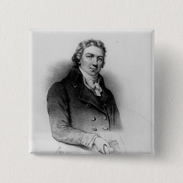Portrait of Edward Jenner 15 Cm Square Badge (Front)