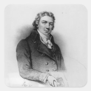 Portrait of Edward Jenner Square Sticker