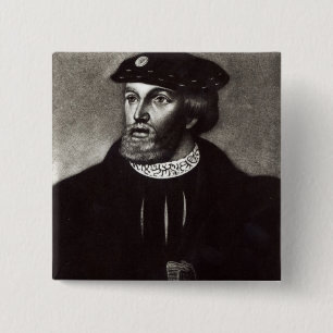 Portrait of Edward, Third Duke of Buckingham 15 Cm Square Badge