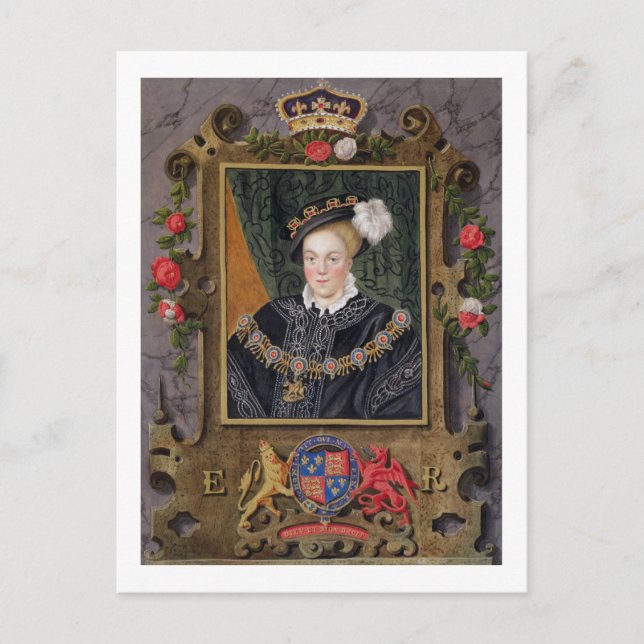 Portrait of Edward VI (1537-53) King of England, a Postcard (Front)