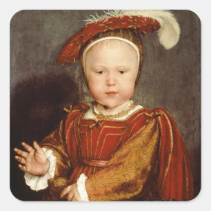 Portrait of Edward VI as a child, c.1538 Square Sticker