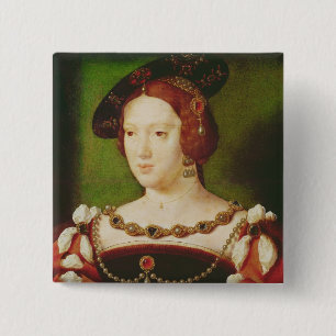 Portrait of Eleanor of Hapsbourg 15 Cm Square Badge