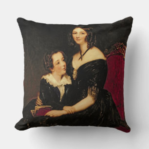 Portrait of Eliza Boardman and her son, Robert, 18 Cushion