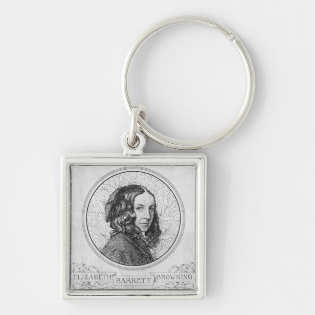 Portrait of Elizabeth Barrett Browning Key Ring (Front)