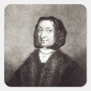 Portrait of Elizabeth Cromwell Square Sticker