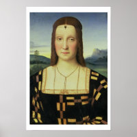 Portrait of Elizabeth Gonzaga, c.1504 (oil on pane