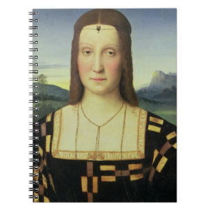 Portrait of Elizabeth Gonzaga, c.1504 (oil on pane Spiral Notebook