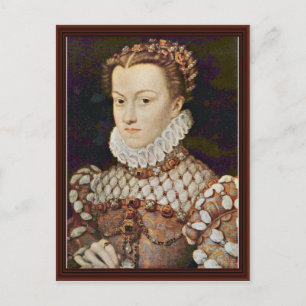 Portrait Of Elizabeth Of AustriaBy Clouet François Postcard