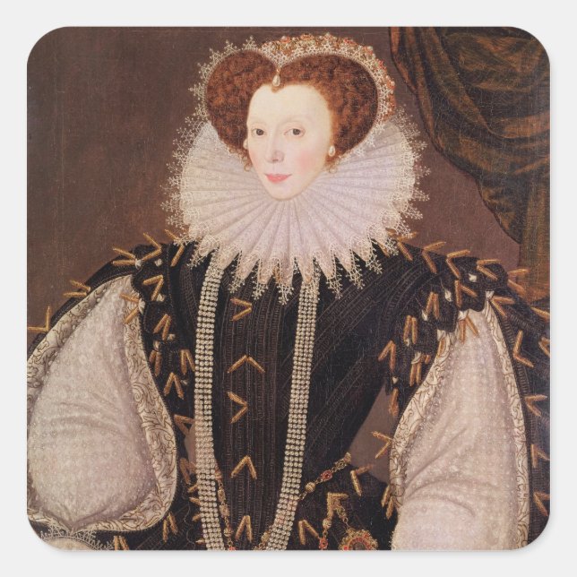 Portrait of Elizabeth Sydenham Square Sticker (Front)