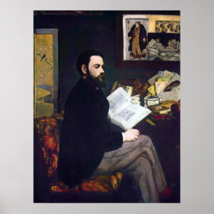 Portrait of Emile Zola by Edouard Manet Poster