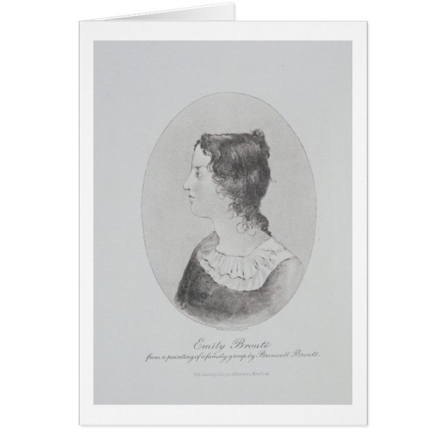 Portrait of Emily Bronte (1818-48) engraved by Wal (Front)