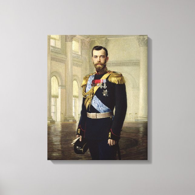 Portrait of Emperor Nicholas II, 1900 Canvas Print (Front)