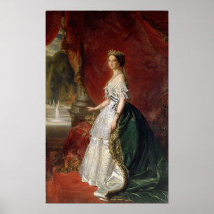 Portrait of Empress Eugenie of France Poster