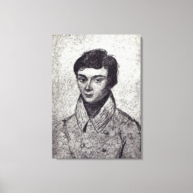 Portrait of Evariste Galois Canvas Print (Front)