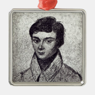 Portrait of Evariste Galois Metal Tree Decoration
