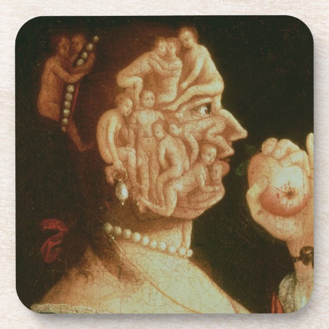 Portrait of Eve (oil) Coaster (Front)
