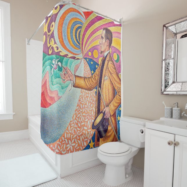 Portrait of Felix Feneon, Signac Shower Curtain (In Situ)