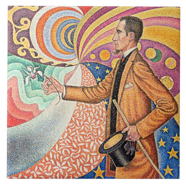Portrait of Felix Feneon Tile (Front)
