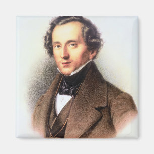 Portrait of Felix Mendelssohn (1809-47) (litho) Magnet