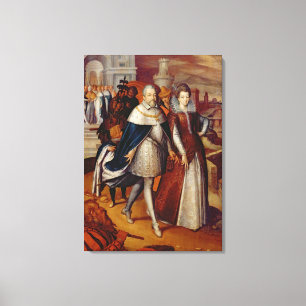 Portrait of Ferdinand I  and his Niece Canvas Print